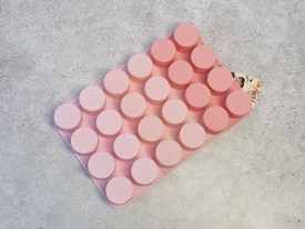 Molde silicona tricolor rosa 24 cilindros